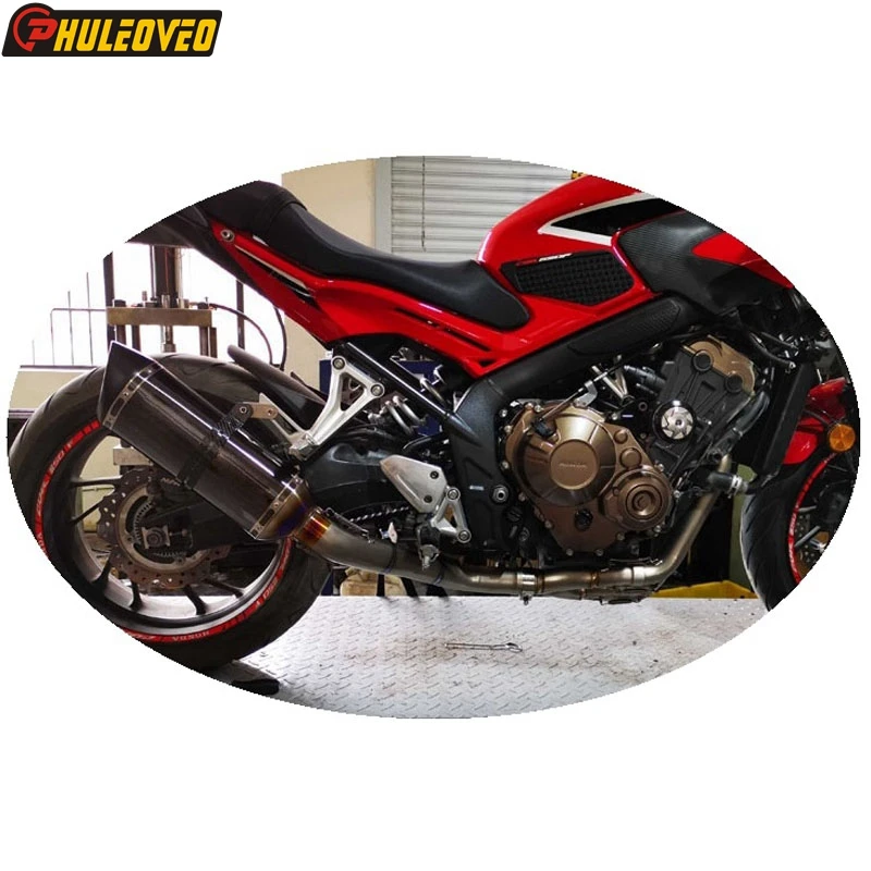 Cbr650r オートバイ用エキゾーストサイレンサー チタン合金 チューブリンク ホンダ用リークマニホールドcbr650f Cb650r 15 22 排気 排気システム Aliexpress