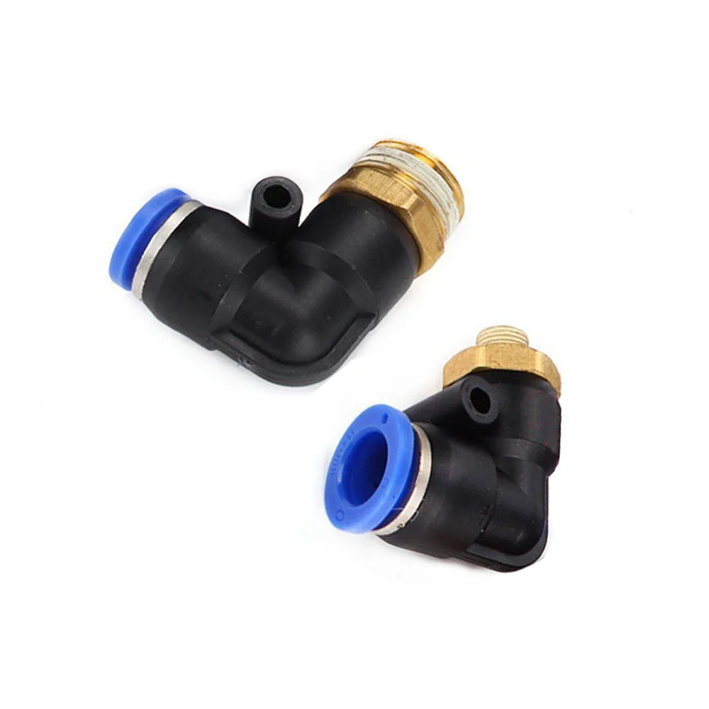 

5 x Elbow Pneumatic Jointer Quick Connector Fittings 1/2"" BSPT 12mm 90 Degree