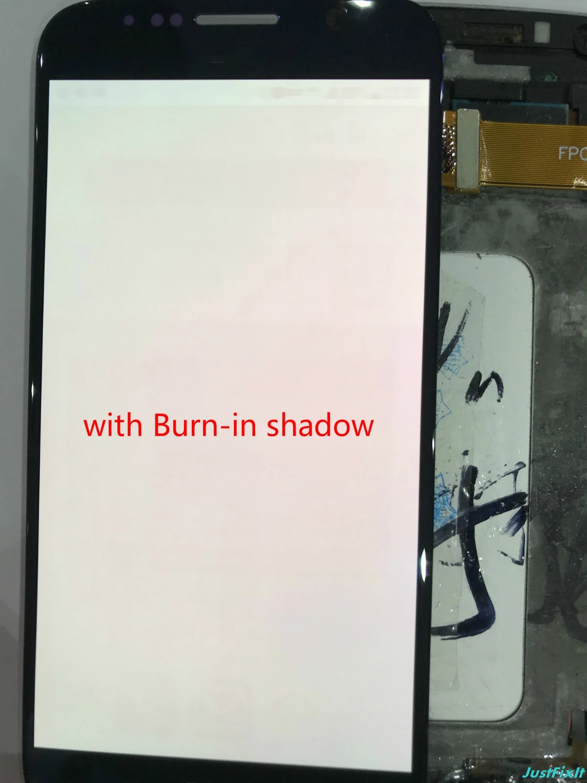 For Touch Burn-in shadow Screen Digitizer Assembly+Front frame for Samsung Galaxy S6 G920F Lcd Original Tested