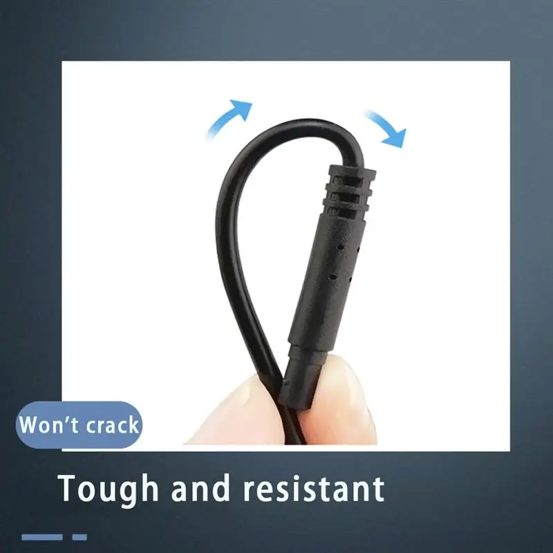 Car Dash Rear Camera Extension Cable 2M Vehicle Backup Reverse Cam 4-pin Extension Wire Cord Truck Camper Trailer Bus Van Car