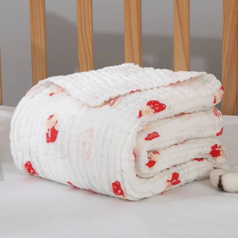 Бамбуковое детское одеяло s, одеяло для новорожденных, хлопковое муслиновое детское одеяло, Размер 110*110 см