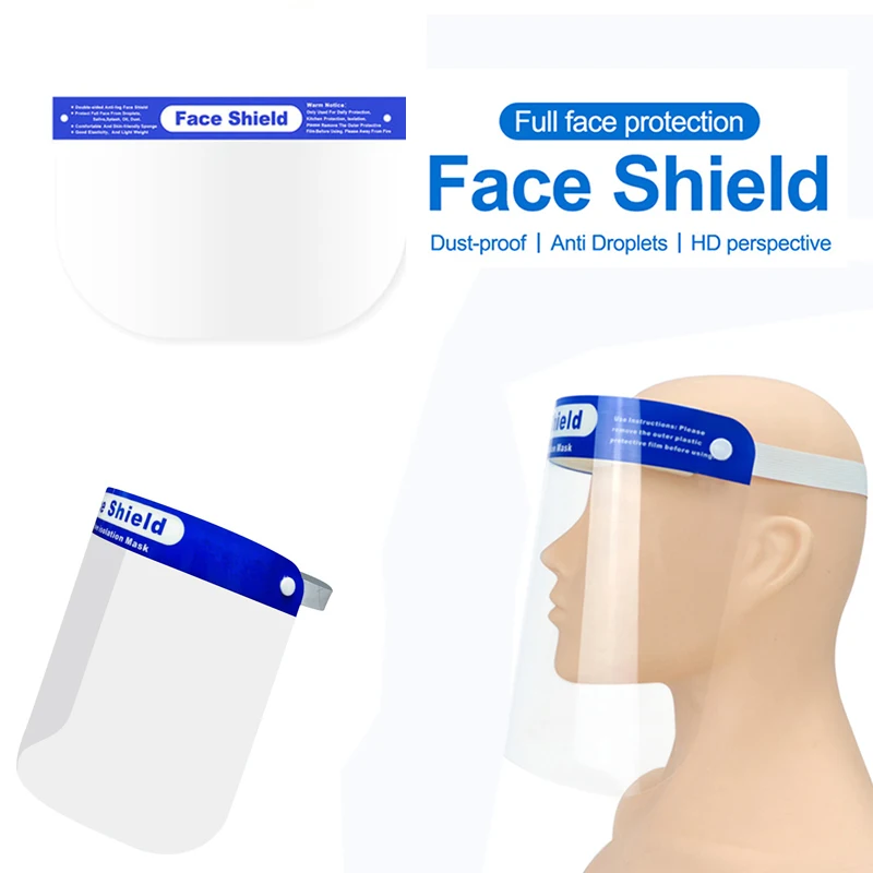 

Transparent Full Face Protection Masks Anti-droplets Dust-proof Cover Face Shield Eyes Protector Safety Masque Face sheild