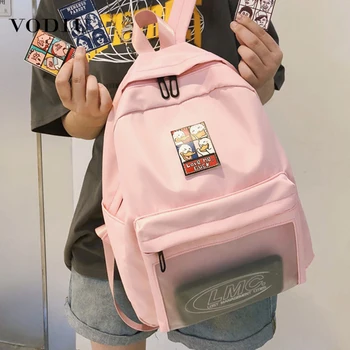 

Women's Bags Backpacks 2019 Fashion Brand Large Capacity Transparent Cute Canvas Schoolbag For Teenagers Girls Backpack Women