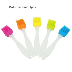 Brosse à Barbecue en Silicone de qualité alimentaire, résistante aux hautes températures, pour huile à beurre, pour assaisonnement, couleur aléatoire, 1 pièce 