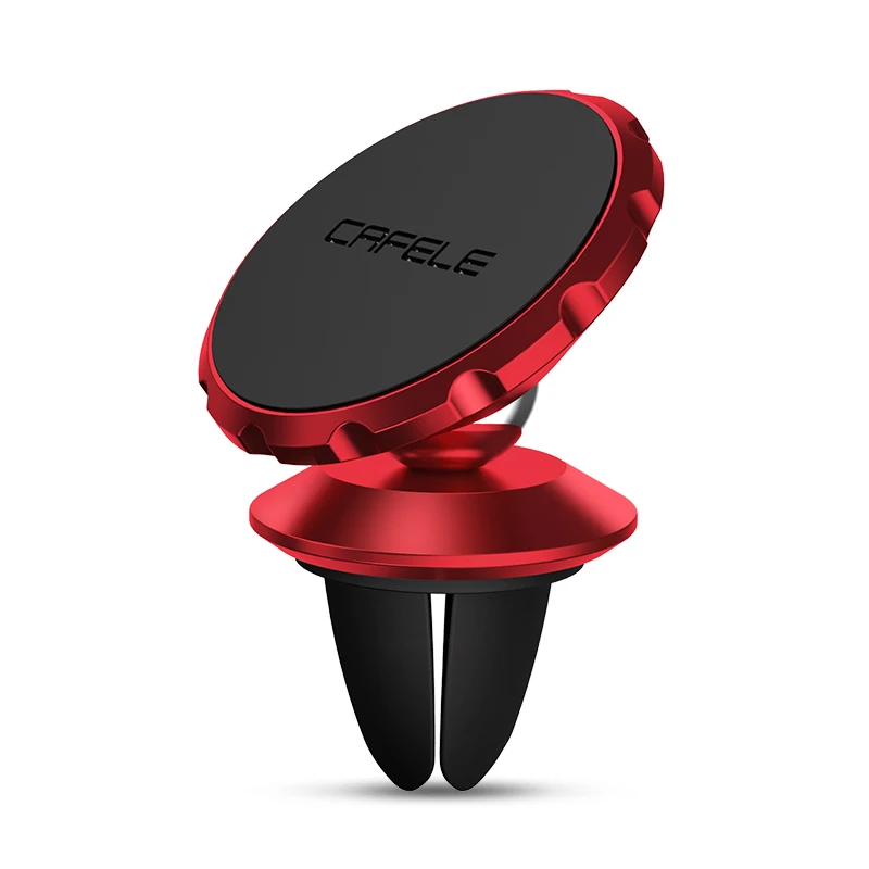 Cafele Универсальный магнитный автомобильный держатель телефона вращение на 360 градусов магнит Автомобильный держатель для iPhone Samsung смартфон - Цвет: Red