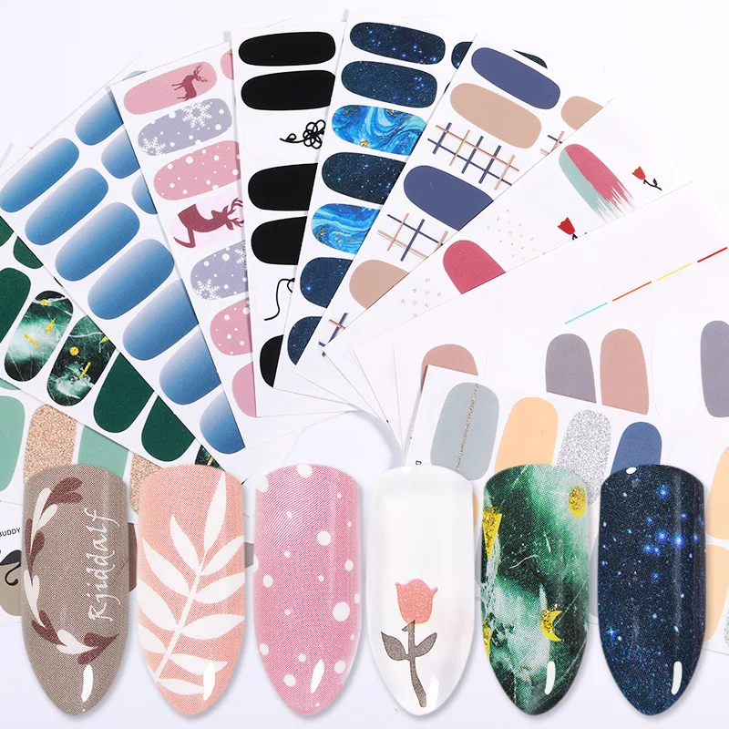 

1 Sheet 3D Nail Sticker Mixed Patterns Nail Transfer Decals Stickers Flower Leaf Spring Nail Art DIY Tips Decorations