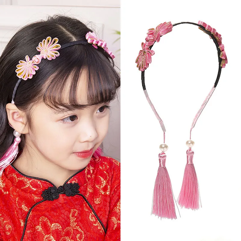 

Retro Headband Chinese Style Tassel Lovely Handmade Hair Bands Exquisite Headband Kids Girls Childern Hair Accessories