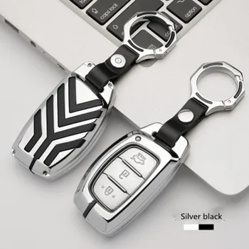 

Zinc alloy key case car key cover holder for Hyundai i10 i20 i30 HB20 IX25 IX35 IX45 high quality smart key Car styling bag