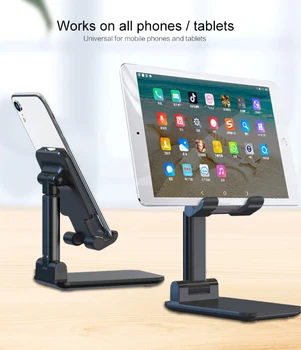 

3Colors 360 Foldable Telescopic Metal Phone Holder Portable Phone Desktop Stand Mount Cradle for iPad Huawei Tablet iPhone TXTB1