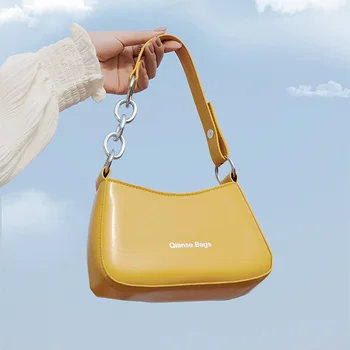 

Vintage Hobo Pu Leather Small Shoulder Bags For Women 2020 Bright Color Totes Bag Female Leather Handbag And Purse Ladies Clutch