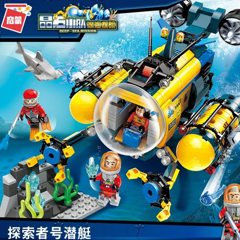 ENLIGHTEN-Diving-Spar-shark-Mining-Drilling-Machine-Submarine-Building-Blocks-Sets-Bricks-Model-Kid-Toy-Compatible (3)