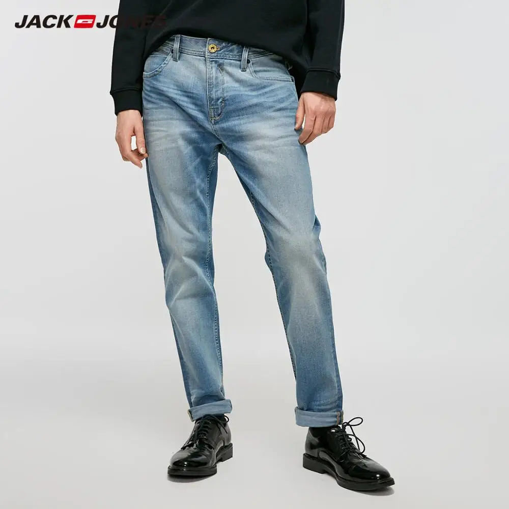 Мужские облегающие Стрейчевые джинсы JackJones уличная одежда для мужчин