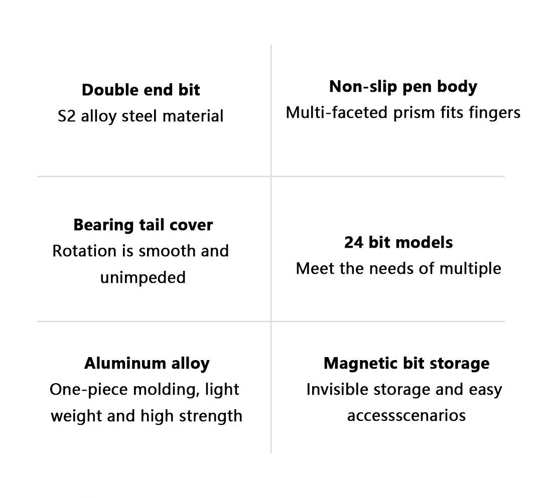 HOTO Multi-purpose Precision Screwdriver Aluminum Alloy Magnetic Bits 24 in 1 Mini Portable Multi-functional Screw Driver Set