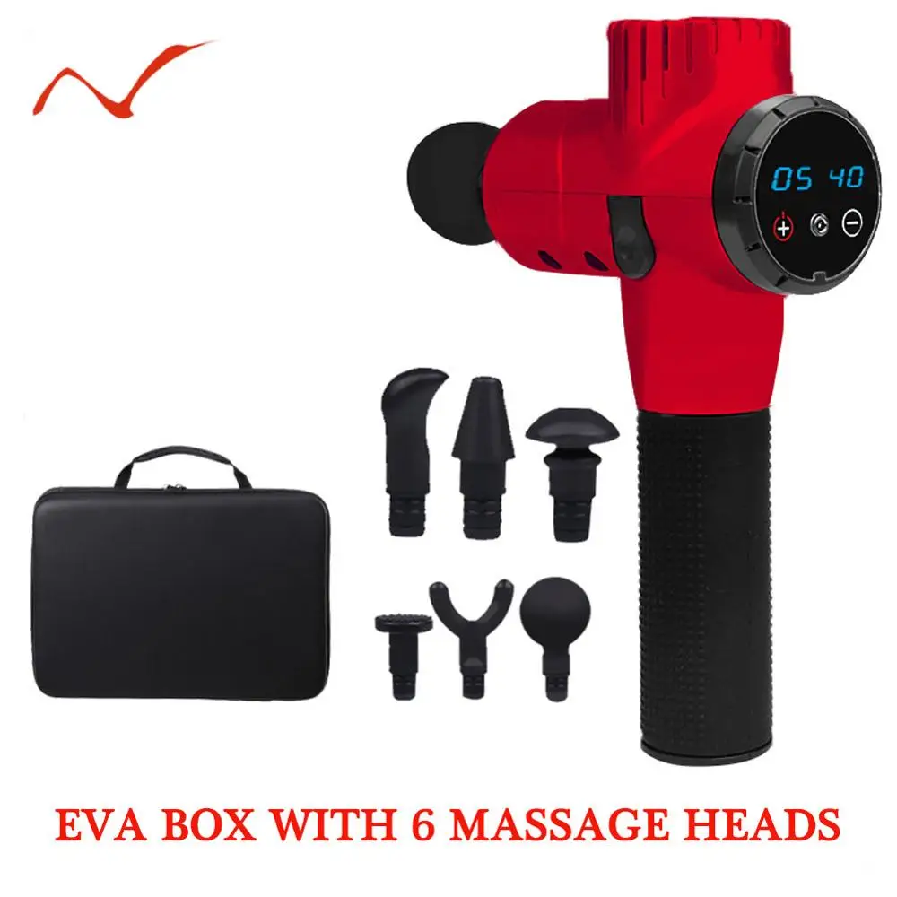 

Touch screen Massage Gun Muscle Massager Pain Management after Training Exercising Body Relaxation Slimming Shaping Pain Relief