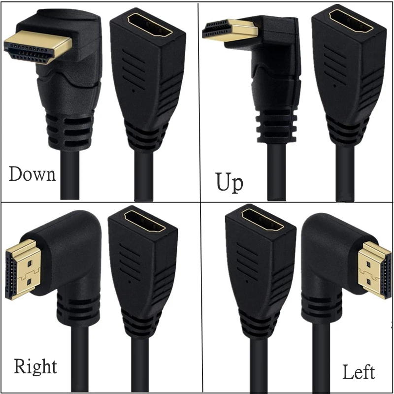 2.0 HDMI Extension Cable 90 Degree Right Angled