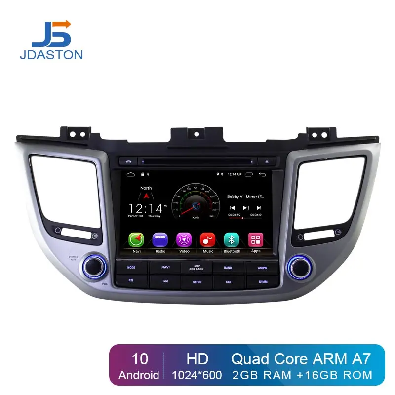 Автомобильный DVD плеер JDASTON Android 10 0 для Hyundai Tucson/IX35 2015 2016 2017 мультимедиа GPS