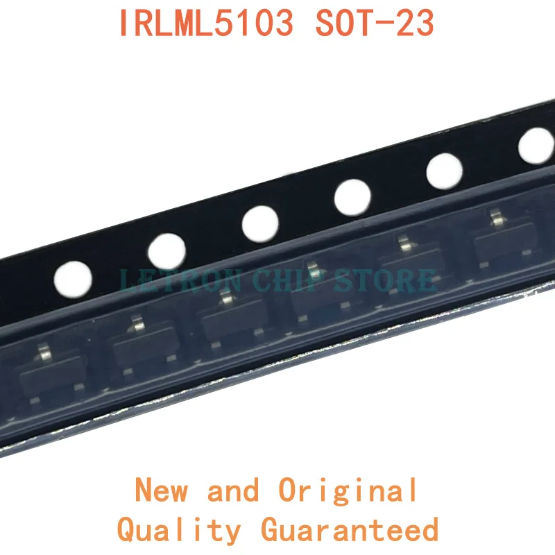 50 шт. IRLML5103TRPBF IRLML5103 SOT-23 SOT23 P-CH 0.76A 30 в SMD MOSFET Новый и оригинальный микросхема IC |