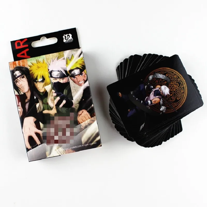 

54 Sheets/Set Anime Naruto Poker Cards Comics Character Collection Playing Cards Christmas and New Year gifts