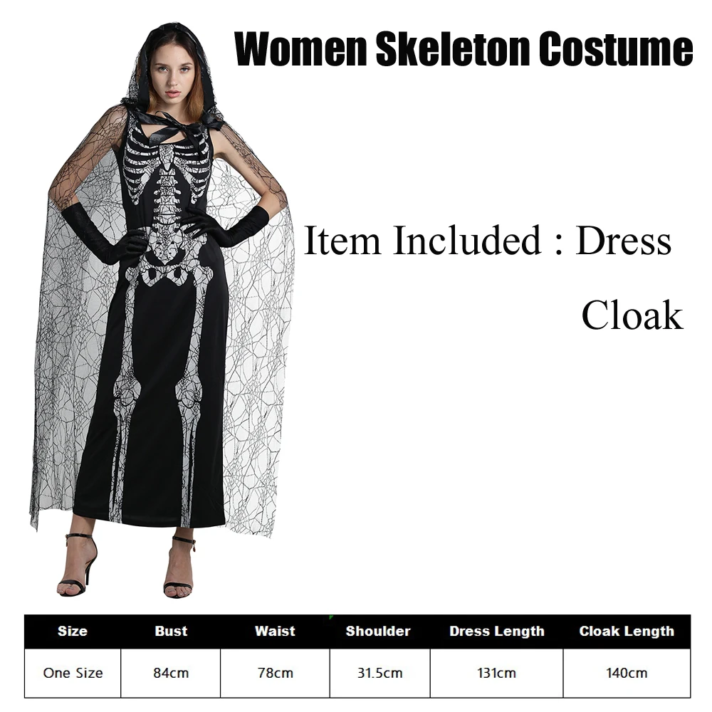 Skeleton Costume Women Dress