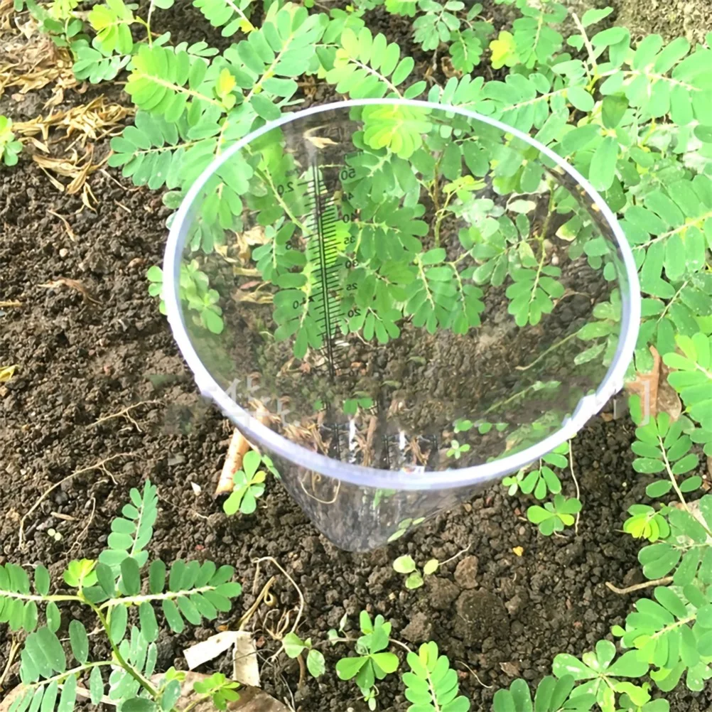 Прозрачный дождевик с двойным конусом для измерения дождя на открытом