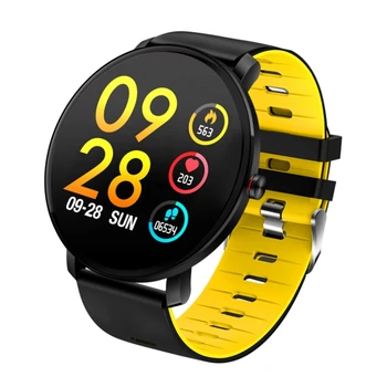 

K9 Smart Watch Bluetooth Sports Bracelet Heart Rate Tester Outdoor Pedometer-Black+Yellow
