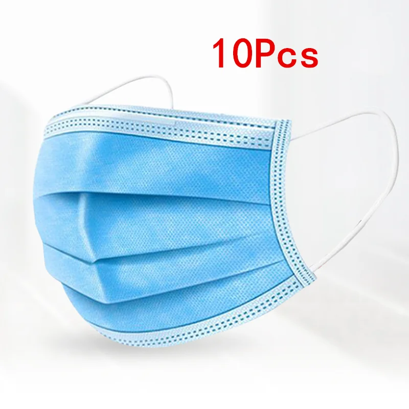 

Protective Mask Dust 10 Pieces 3 Layers Masques Mouth dust COTTON mask face masks mouth