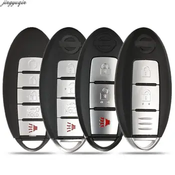 

Jingyuqin 10pcs Remote Car Key Case Shell For Nissan ALTIMA MAXIMA Murano Versa Teana Sentra 2006-2014 3/4/5 Buttons Smart Fob