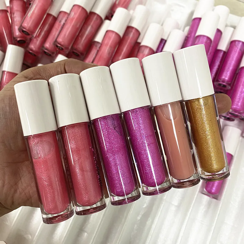 

Plumping White Round Tube Lipgloss Private Label Vegan Cruelty Free Lipgloss Vendors Clear Shiny Glossy Lipgloss