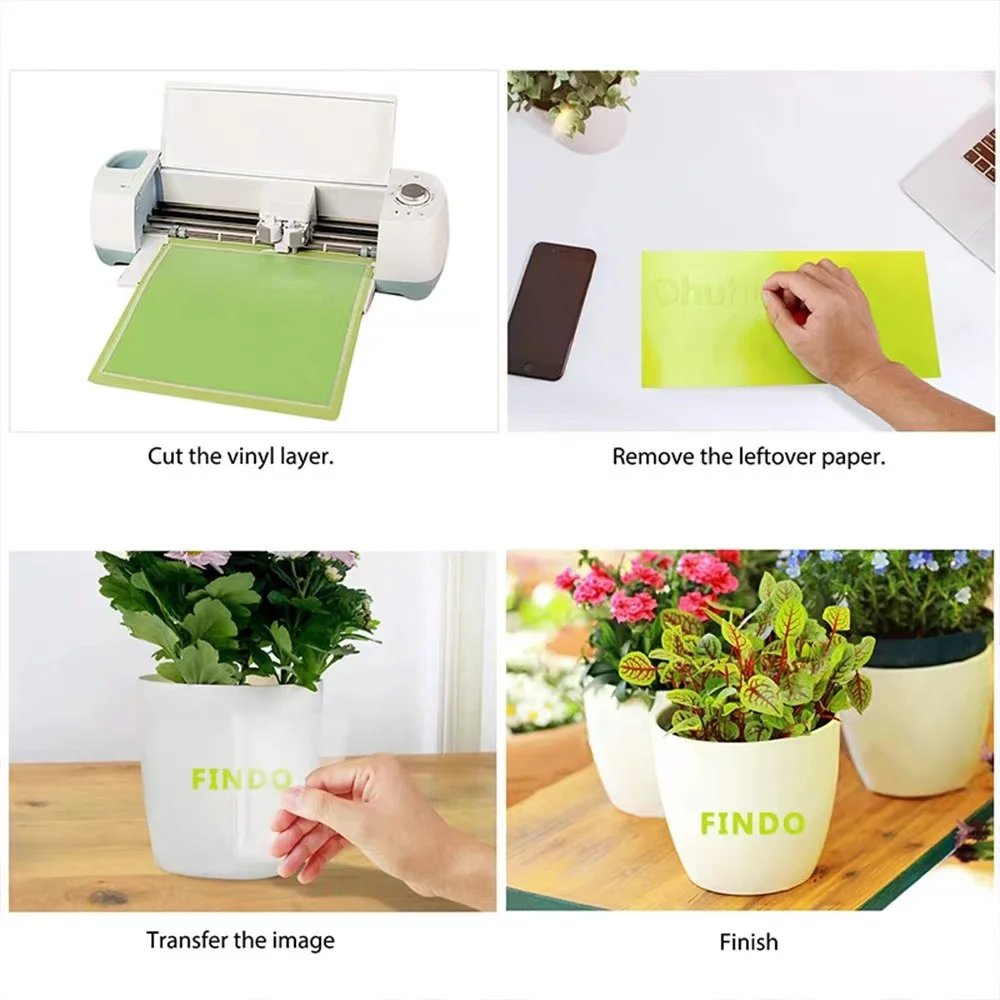 Permanent Adhesive Vinyl 18 Colors For Crafts cut Silhouette Expression Relief Making Sign Wall Cup Party Decoration