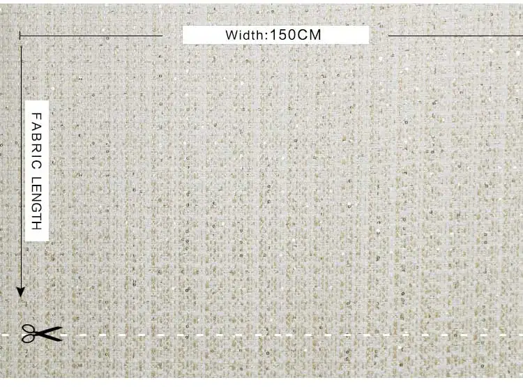 The Cloth France Golden Sequins Tweed Fabrics Autumn Jacket Dress Suits Garment Materials The Sewing Cloth Meter Freeshipping