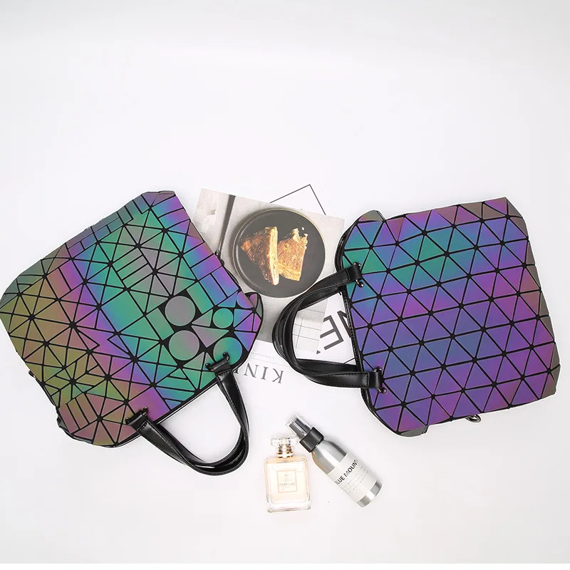 

Night Light Briefcase Geometry Folding Bag Korean-style Fashion Shoulder Oblique WOMEN'S Bag