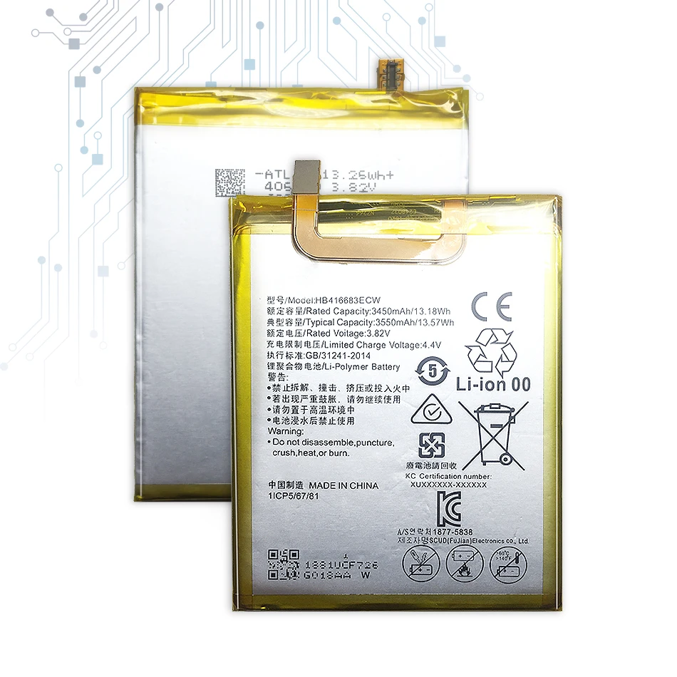 

YKaiserin 3550mAh Li-ion Polymer Battery HB416683ECW For Huawei Ascend Nexus 6P 4G ,Bullhead,Nexus 7,angler,Nex