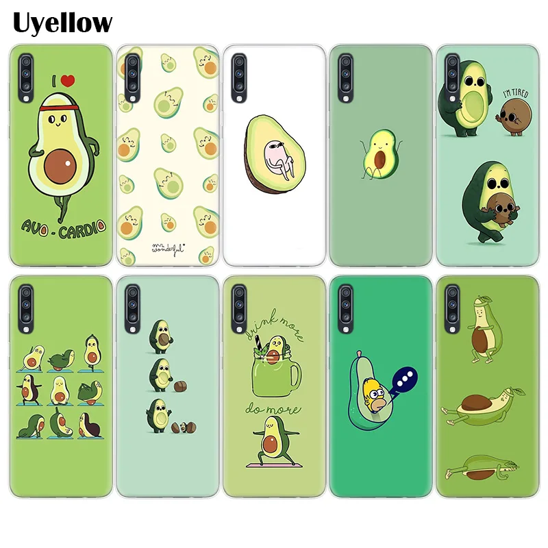 Baby Avocado Cartoon Painted Bumper Case For Samsung A90 A80 A70 A60 A50 A50S A40 A30 A30S A20E A10E A10s S10plus M40 M30 Cover