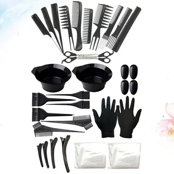 

34pcs Convenient Portable Dye Hair Tool Hair Comb Hairdressing Combs for Home