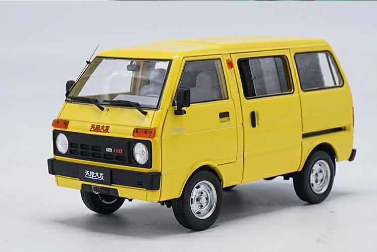 Авторизованный аутентичный 1/18 DAIHATSU Китай Тяньцзинь хуали Дафа TJ110 литой автомобиль фургон модель игрушка подарок на Рождество - Цвет: Yellow