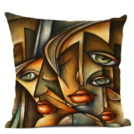 Vagrant Art Картина маслом наволочка 45x45 см Лен гостиная диван декоративная наволочка для подушки офисные аксессуары для кафе подушка