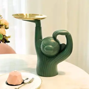 

Cute Monkey Storage Tray Fruit Cake Dessert Candy Plate Home Party Dining Room Table Decor Organizer Cute monkey shape design,