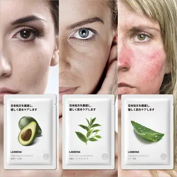 

6 Colors Mask Fruit Facial Mask Japan Advanced Formula Whitening Moisturizing Water Locking Plant Extract Fresh Sheet Face Mask