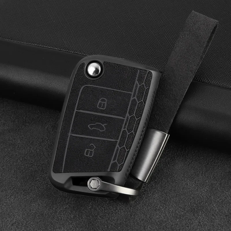 

Suede TPU Car Key Protector Remote Key Case Holder For Volkswagen VW Golf 7 mk7 Seat Ibiza Leon FR 2 Altea Aztec Skoda Octavia