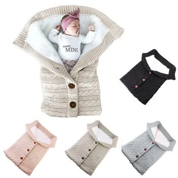 

Newborn Baby Cute Wrap Swaddle Blanket Knit Sleeping Bag Stroller Wrap for Baby Swaddle Blanket 0-6 Month Sleeping Bag 2020