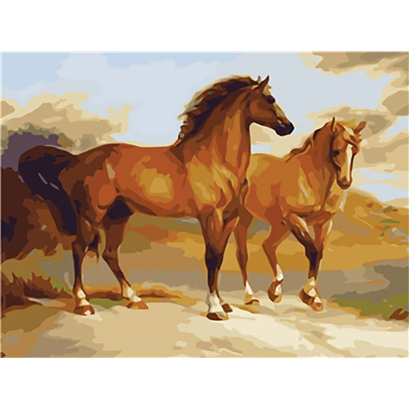 paint by number10 Лошадь Раскраска по номерам для взрослых живопись картины по номерам пронумерованная раскраска schilderen op nummer lienzo - Цвет: paint by number10