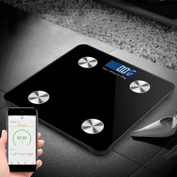 

Body Fat Scale Floor Scientific Smart Electronic LED Digital Body Weight Scales Bathroom Balance Bluetooth-APP Android or IOS