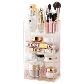 

Wall Mounted Cosmetics Storage Box, Household Transparent Acrylic Toilet, No Holes, Wall Hanging Bathroom Rack.