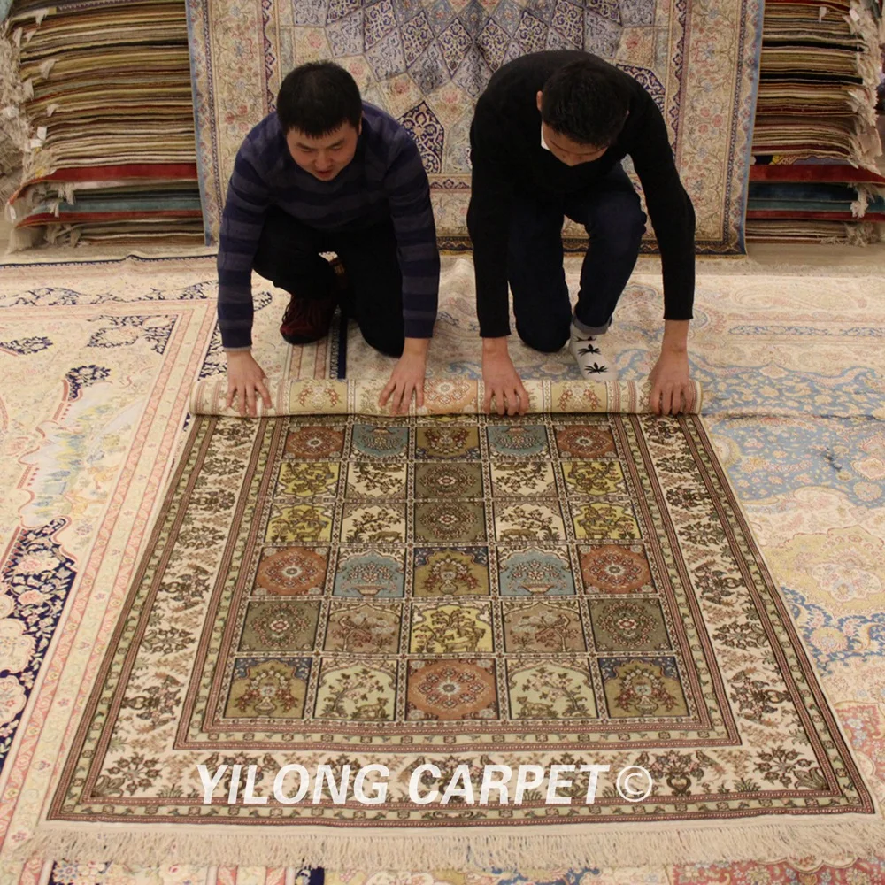 Yilong 4'x6' турецкий Шелковый ковер vantage четыре сезона восточные персидские ковры (YJH261A-4x6)