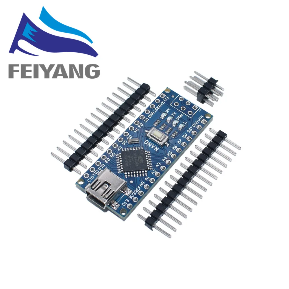 100 шт. мини-usb/MICRO USB Nano 3,0 ATMEGA328P/ATMEGA168P контроллер совместимый NANO CH340 USB драйвер без кабеля