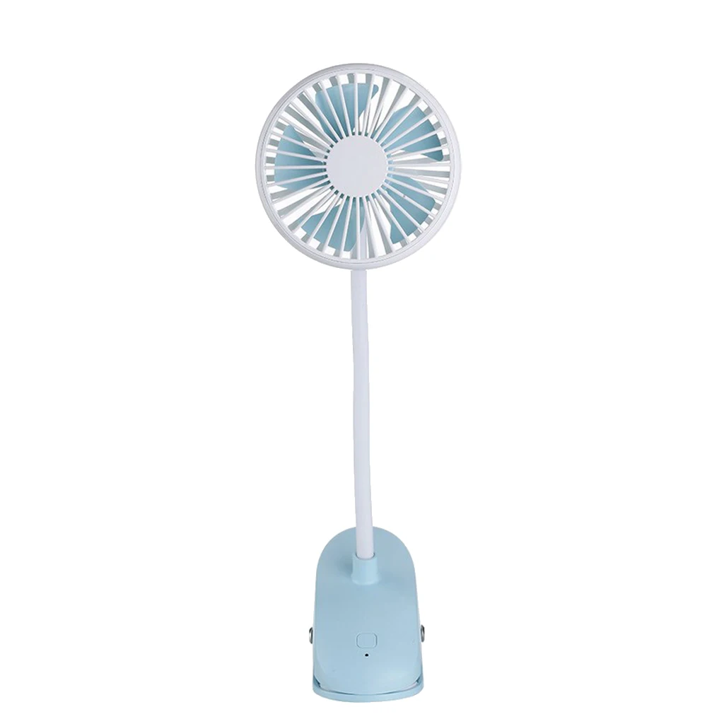 Rechargeable USB Fan Table Desk Fan Personal Fan with Clip and Flexible Neck