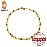 HAOHUPO Class A Natural Bead Necklace Baltic Teething Ambers Necklace For Baby Drool Highest Quality Certified Amber Jewelry - Image 3
