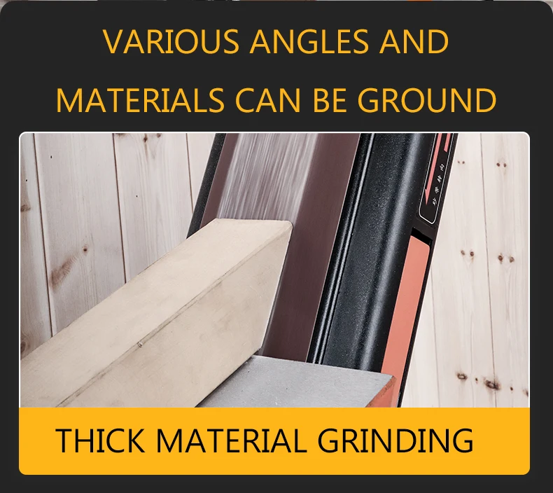 H903ea61226f54276973a9bf1af0c25c9C 550W/750W Abrasive Belt Sanding Machine Woodworking High-Power Electric 220V Sandpaper Polishing Machine 0-45° Angle Adjustable Mallzona