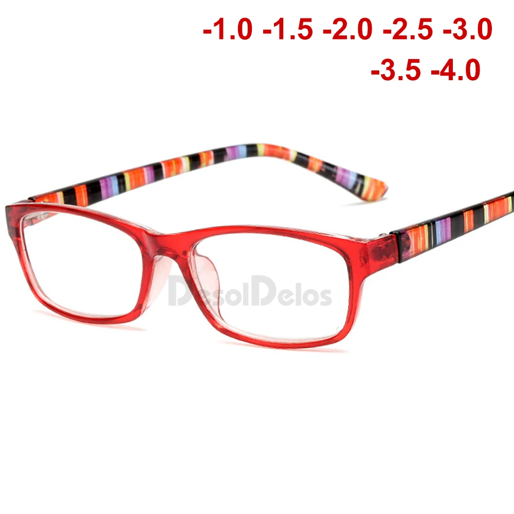 Прямоугольник очки для чтения бренд Для мужчин Для женщин полоса ноги, рыбной ловли, считыватели дальнозоркостью 1,0 1,5 2,0 2,5 3,0 3,5 4,0 диоптрий - Цвет оправы: red