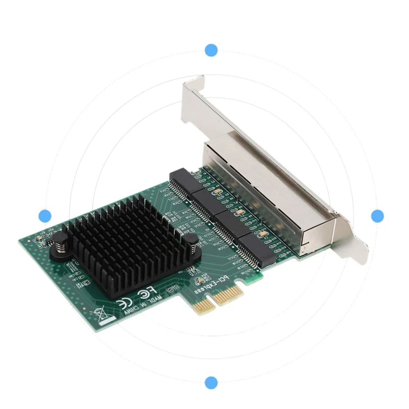 8104-T4 PCI-E 4 порта гигабитная сетевая карта сервер 4xRTL8111G основной чип управления